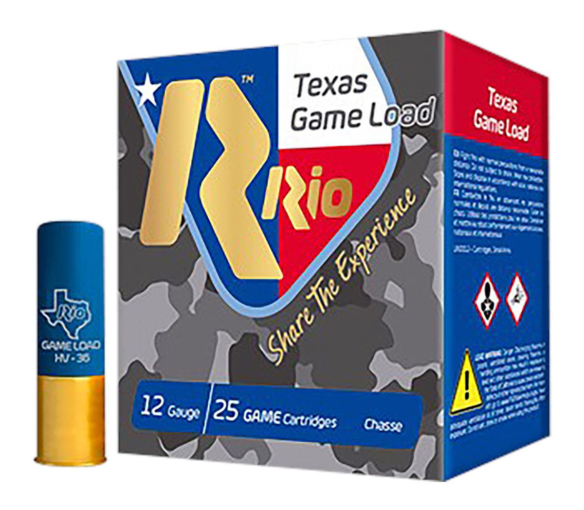 Rio Outdoors Ammunition TGHV368TX Texas Game Load High Velocity 12 Gauge 2.