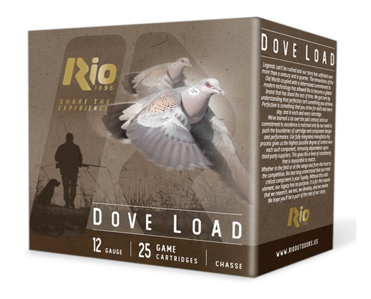 RIO Outdoors Dove Load Shotshells 12ga 2-3/4in 1oz 1250 fps 8 25/ct