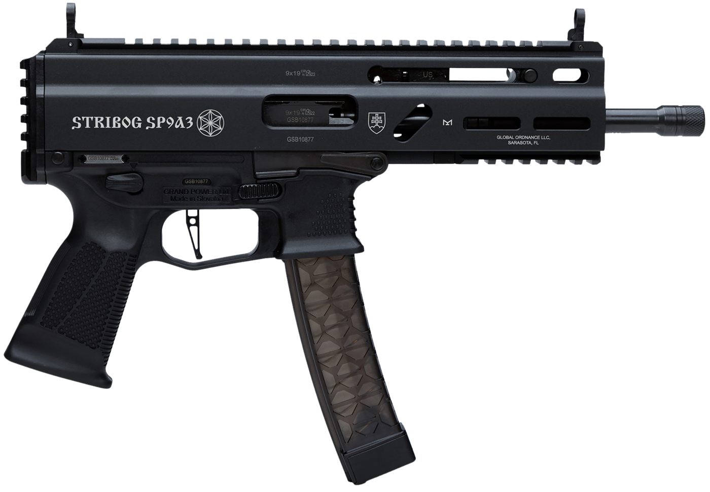 Global Ordnance Grand Power 8588005808538 SP9A3 Stribog 9mm Luger 30+1 8in