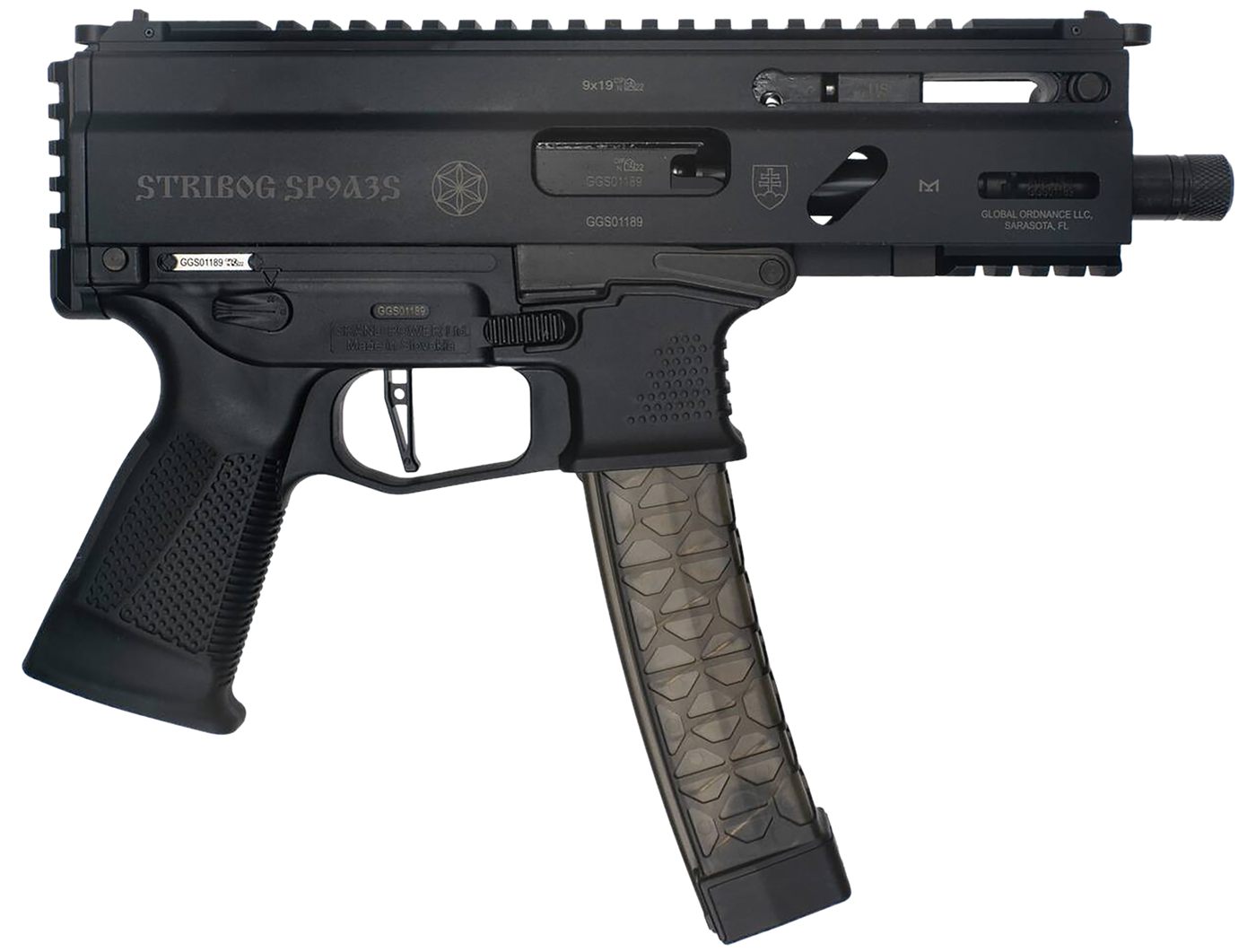 Global Ordnance Grand Power 8588005808590 SP9A3S Stribog 9mm Luger 30+1 5.5