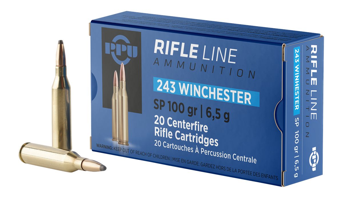 PPU PP2432 Standard Rifle 243 Win 100gr Soft Point 20 Per Box/10 Case
