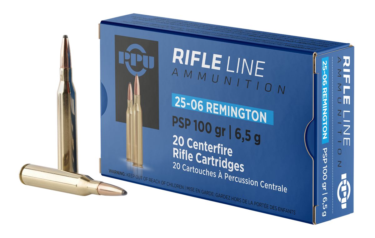 PPU PP2506P Standard Rifle 25-06 Rem 100gr Pointed Soft 20 Per Box/10 Case