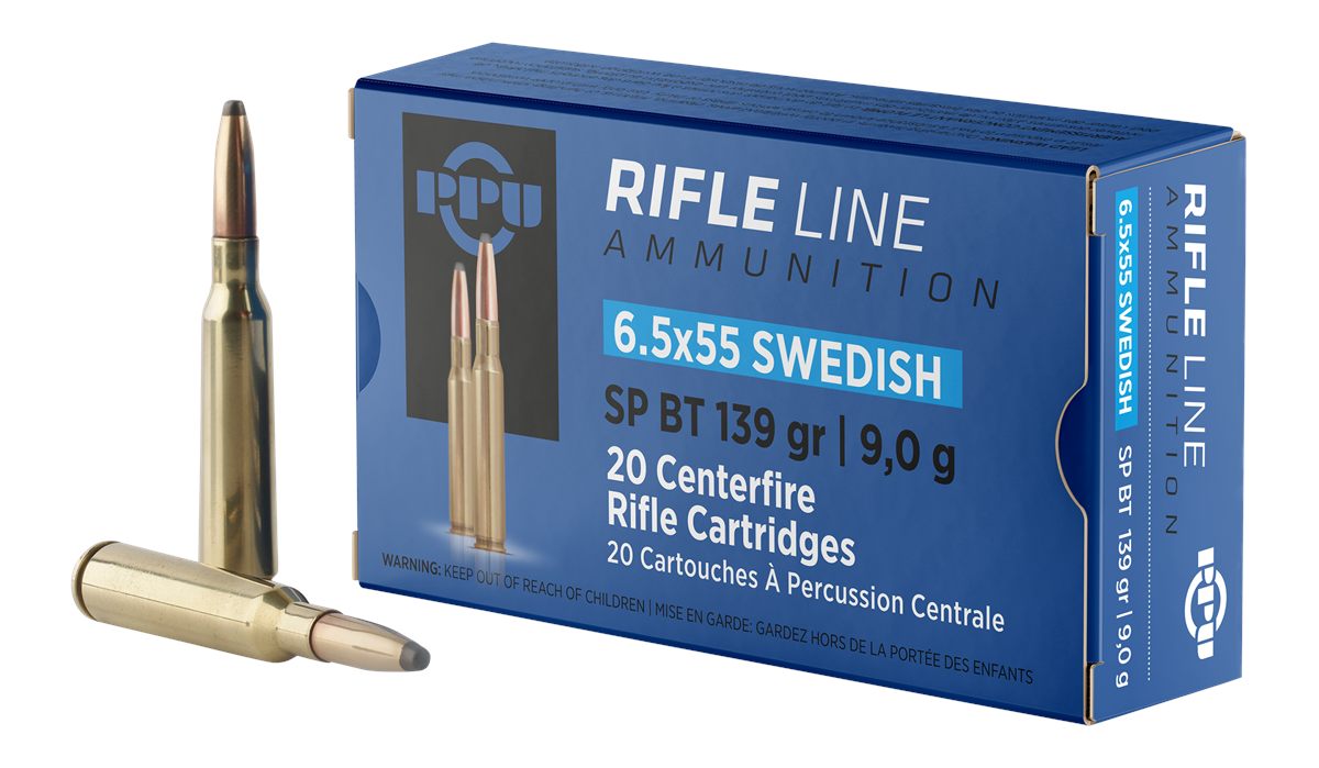 PPU PP6SWS Metric Rifle 6.5x55 Swedish 139gr Soft Point Boat Tail 20 Per Bo