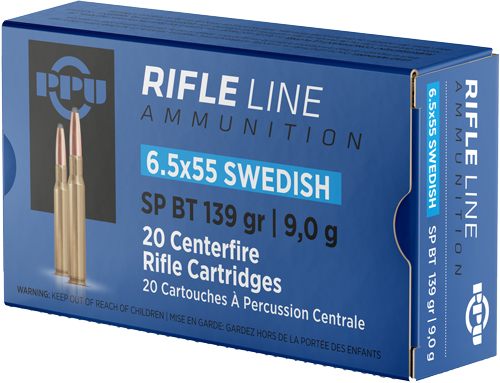 PPU PP6SWS Metric Rifle 6.5x55 Swedish 139gr Soft Point Boat Tail 20 Per Bo view 2