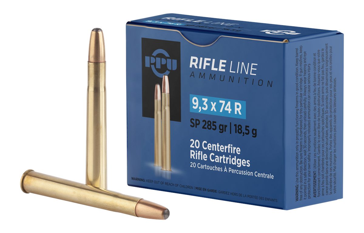 PPU PP9374 Metric Rifle 9.3mmx74R 285gr Soft Point 20 Per Box/10 Case