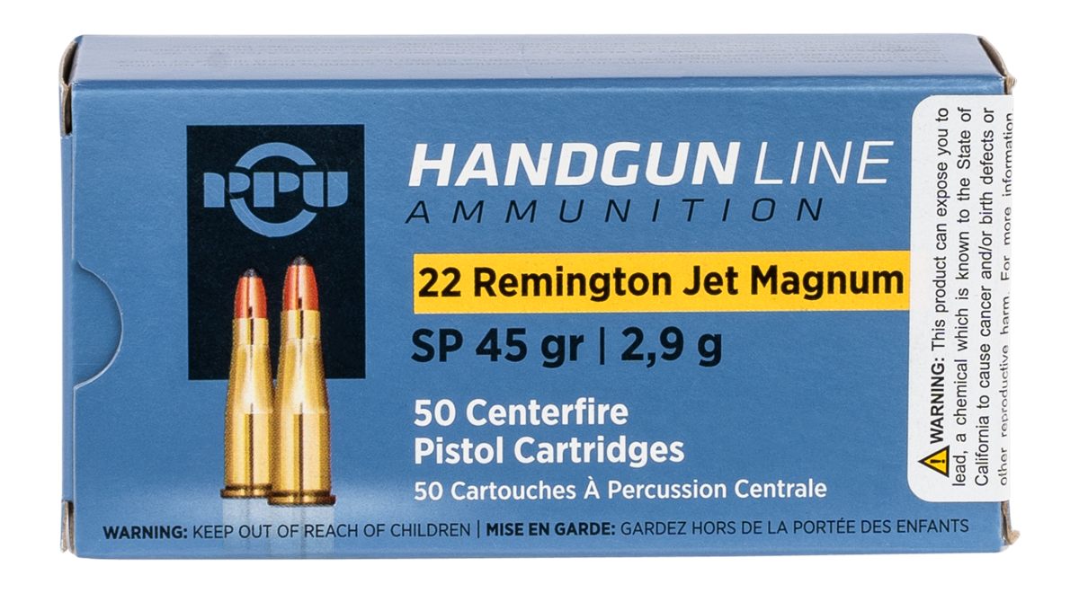 TRZ Trading PPU PPH22RJ Handgun 22 RemJetMag 45gr Soft Point 50 Per Box/10