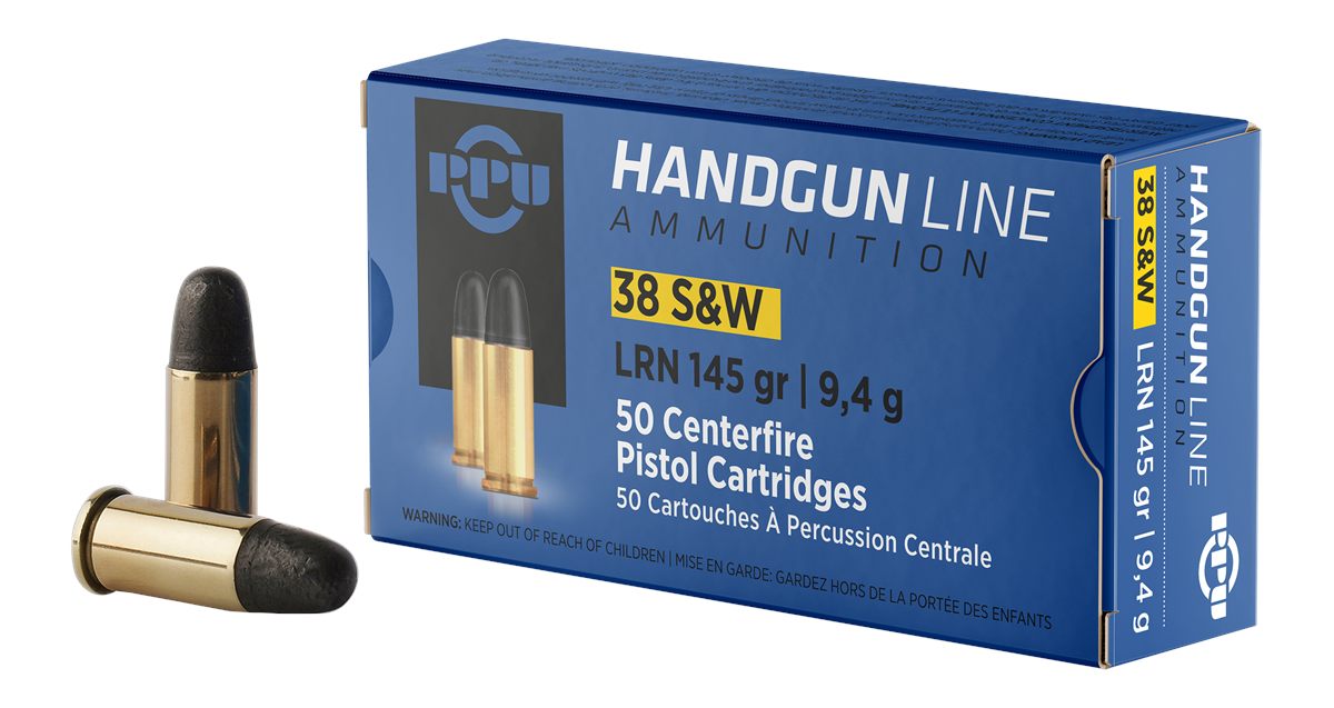 TRZ Trading PPU PPH38SW Handgun 38S W 145gr Lead Round Nose 50 Per Box/20 C