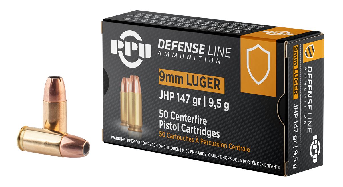 Prvi Partizan PPU PPD92 Defense 9mmLuger 147gr Jacketed Hollow Point 50 Per
