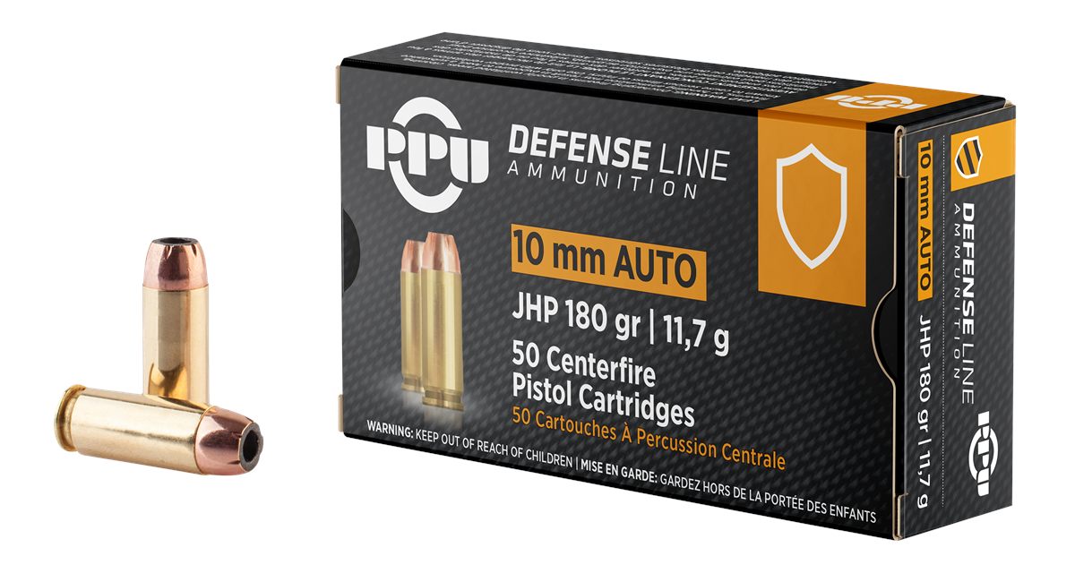 Prvi Partizan PPU PPD10 Defense 10mmAuto 180gr Jacketed Hollow Point 50 Per