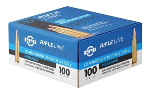 TRZ Trading PPU Rifle Ammunition Megapack 223 Remington 55gr Fmjbt 3240 fps