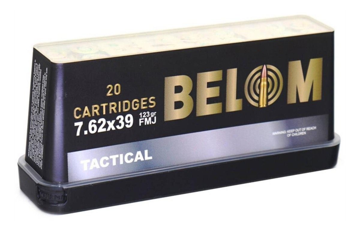 Belom Ammo Tactical 7.62x39mm 123gr Full Metal Jacket 20 Per Box/24 Case view 2