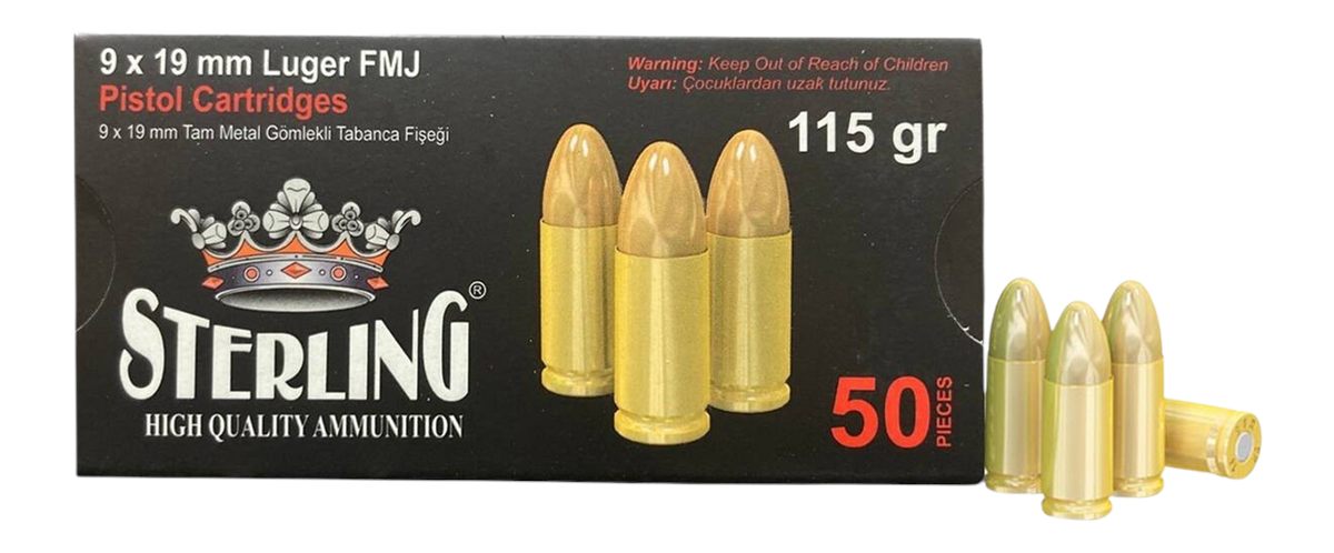 Sterling 8698779955748 9MM 115GR FMJ 50/30
