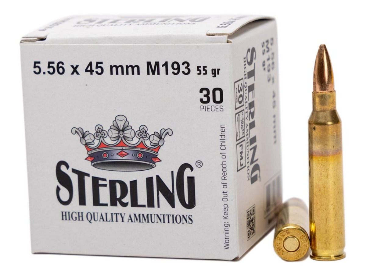 Sterling 8698779967222 M193 5.56x45mm Nato 55 gr Full Metal Jacket 30 Per B