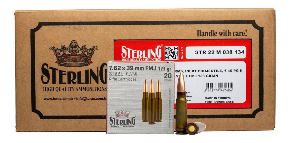 Global Ordnance GO Sterling 7.62x39 123gr Fmj 1000/1 (80)