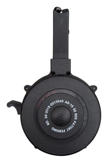 Red White Blue Rwb Single Drum Mag Ar15 50rd Black Polymer (20)