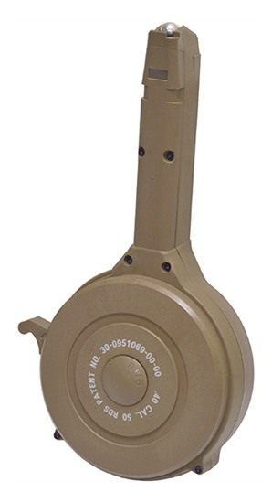 Red White Blue Rwb Drum Mag Glock 40sw 50rd Tan Polymer (20)