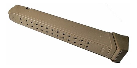 Red White Blue Rwb Mag Glock 40sw 31rd Steel Lined Tan Polymer