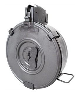 Red White Blue Rwb Drum Mag Ak47 75rd Blk Steel Hinged Back