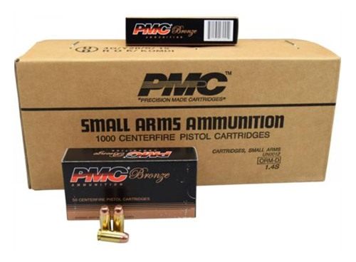 PMC Ammunition Bronze Handgun .40 S W 165 gr FMJ 989 fps 1000/case