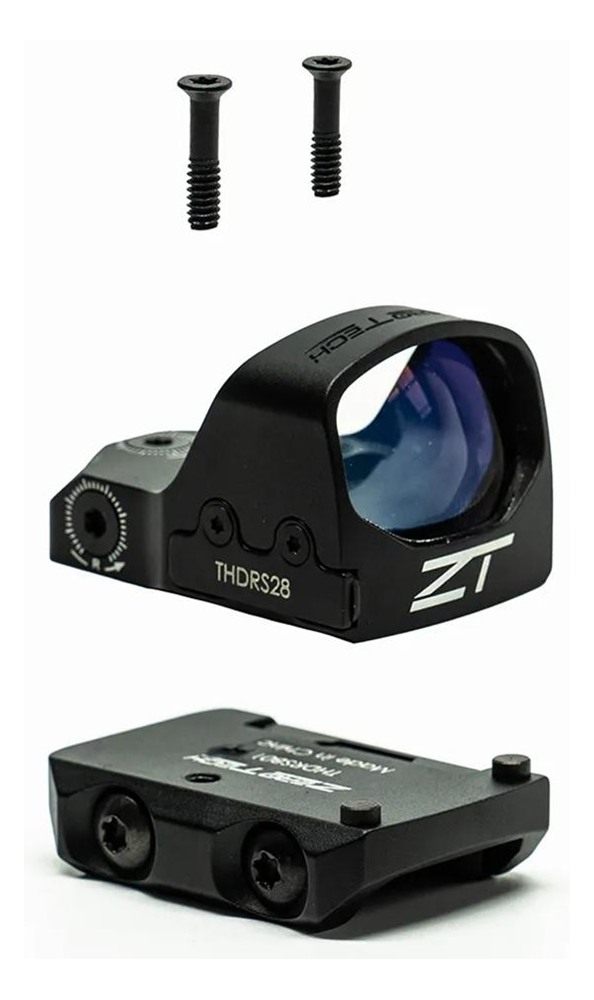 ZeroTech Tech Optics THDRS28GL Thrive HD Black 1x 28mm x 20mm 3 MOA Green D view 2