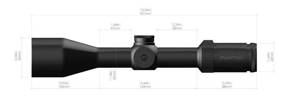 Zero Tech Thrive 4-16x50 Rifle Scope Mildot (MOA) view 3
