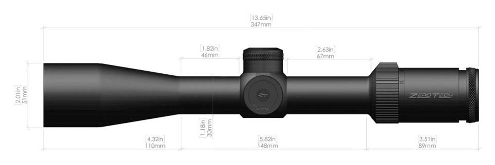 Zero Tech Thrive 3-12x44 Rifle Scope PHRiii (MOA) view 4