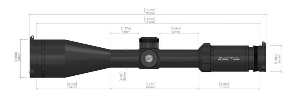 Zero Tech Optics Thrive HD 3-18X56 Rifle Scope PHRii IR (MOA) view 3