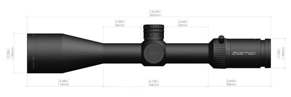 Zero Tech Optics Trace Advanced 4-24x50mm Rifle Scope view 7