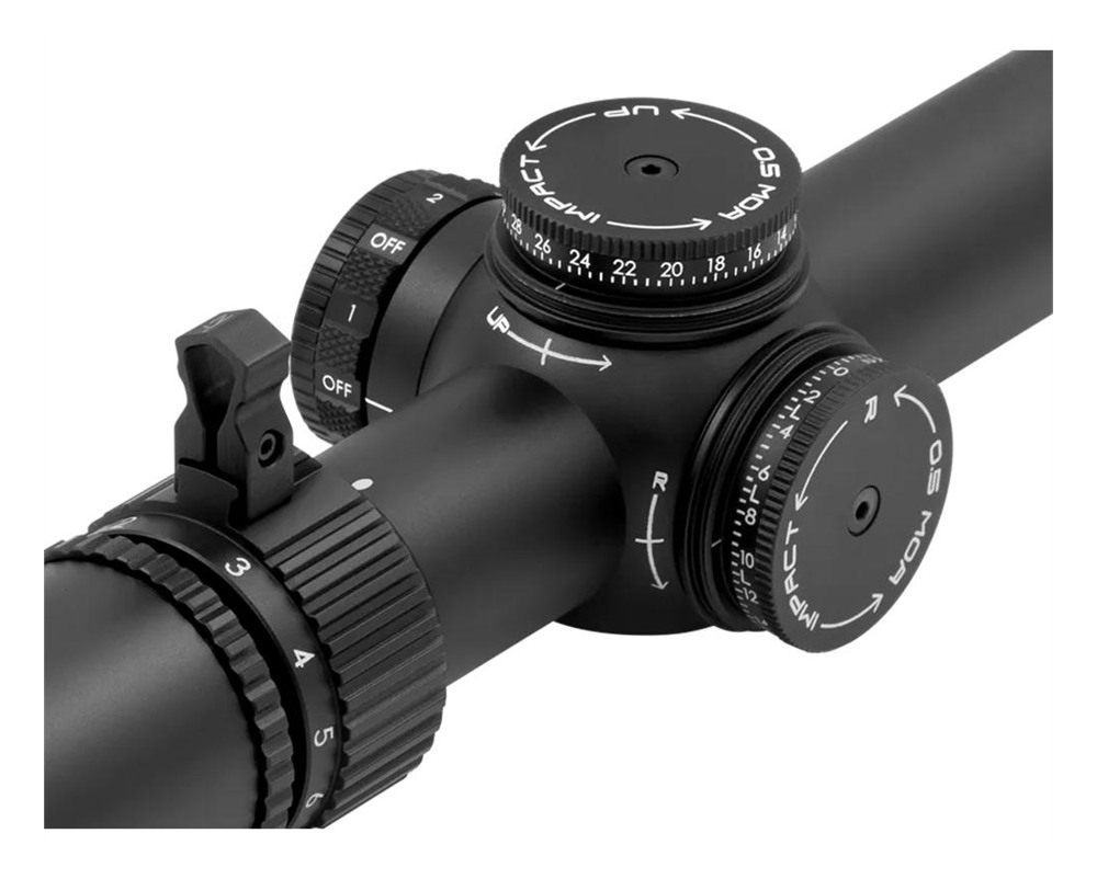 ZeroTech Vengeance LPVO Rifle Scope 1-6x24mm 30mm SFP RAR MOA Black view 2