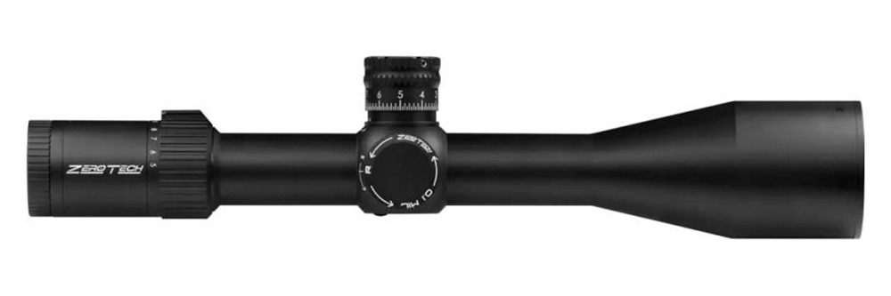 ZeroTech Tech Optics VG5256F Vengeance Black 5-25x 56mm 34mm Tube RMG Retic view 5